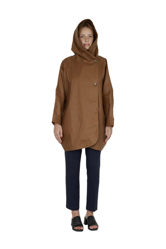 PARKA PAOLA IN WATER REPELLENT LINEN & COTTON 