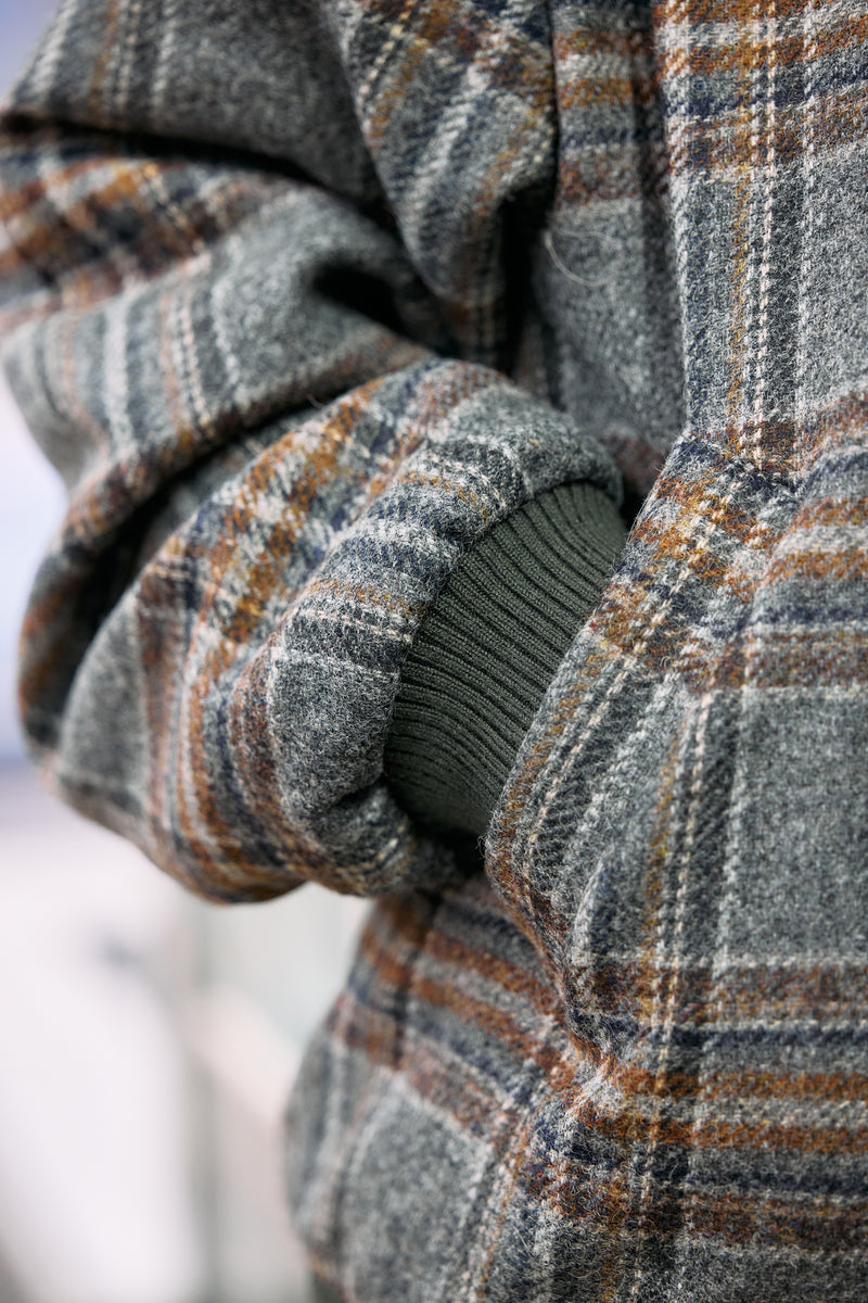 BLOUSON ENZO avec col en bouclette coloris brown