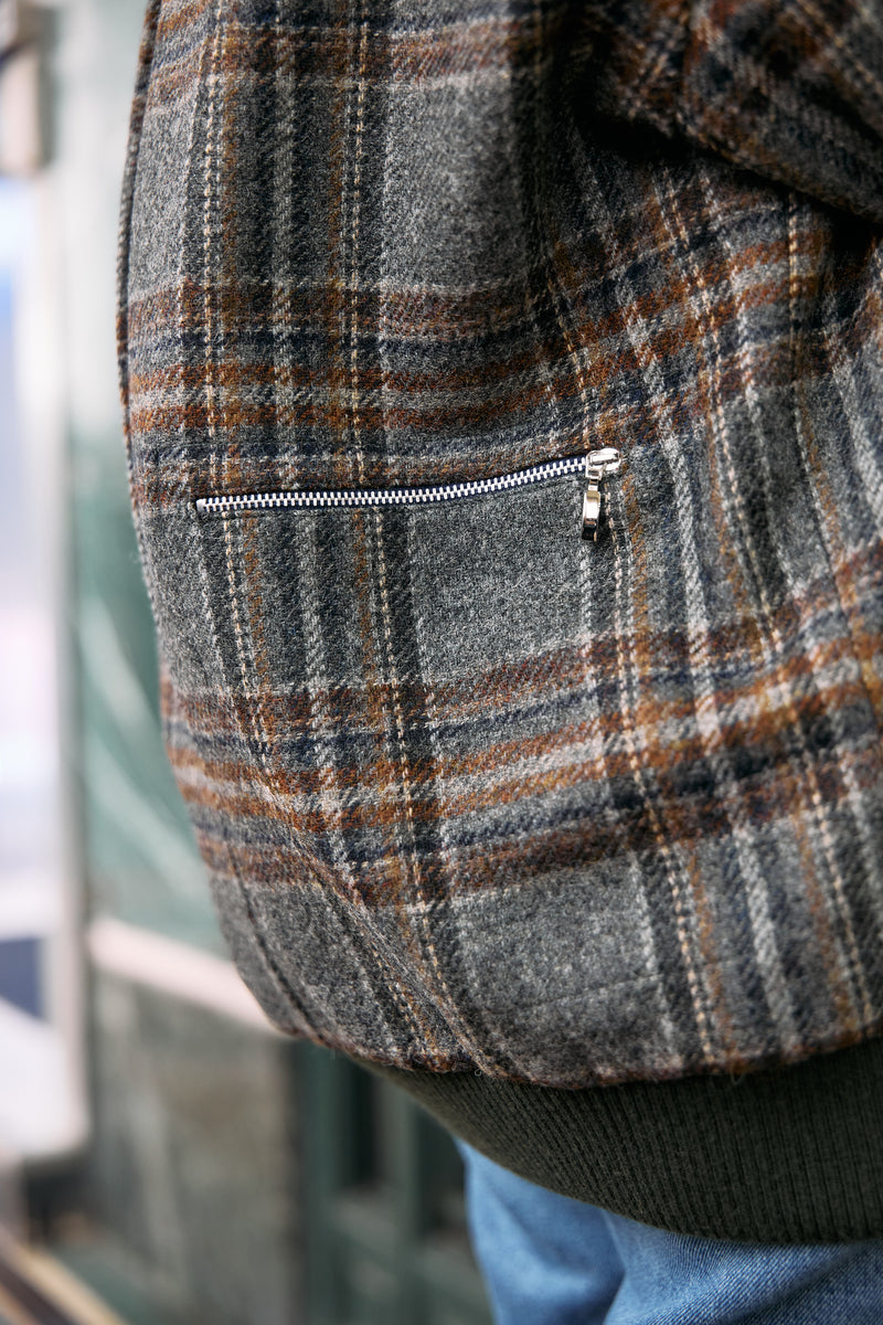 BLOUSON ENZO avec col en bouclette coloris brown