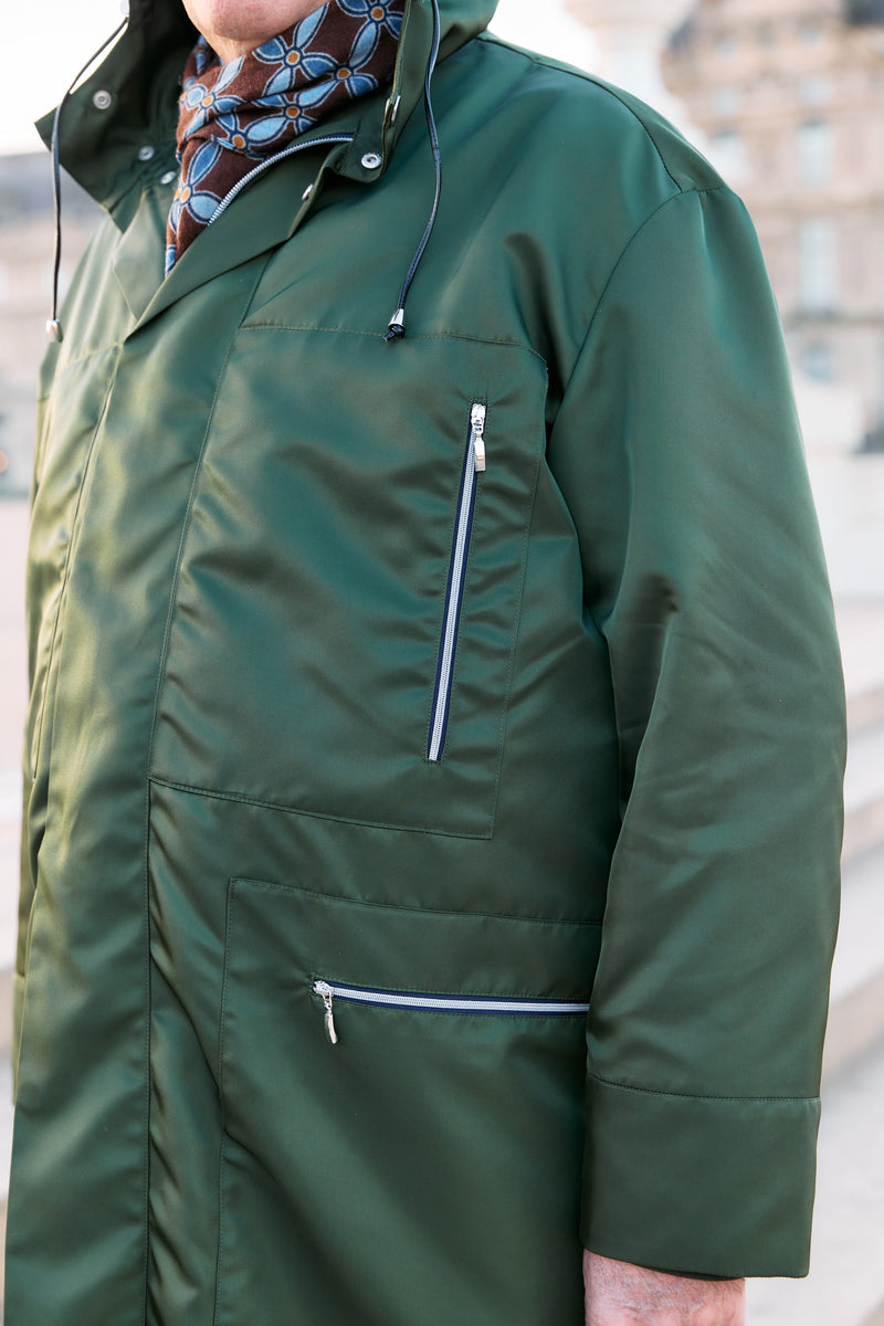 PARKA XAVE en polyamide imperméable coloris kaki