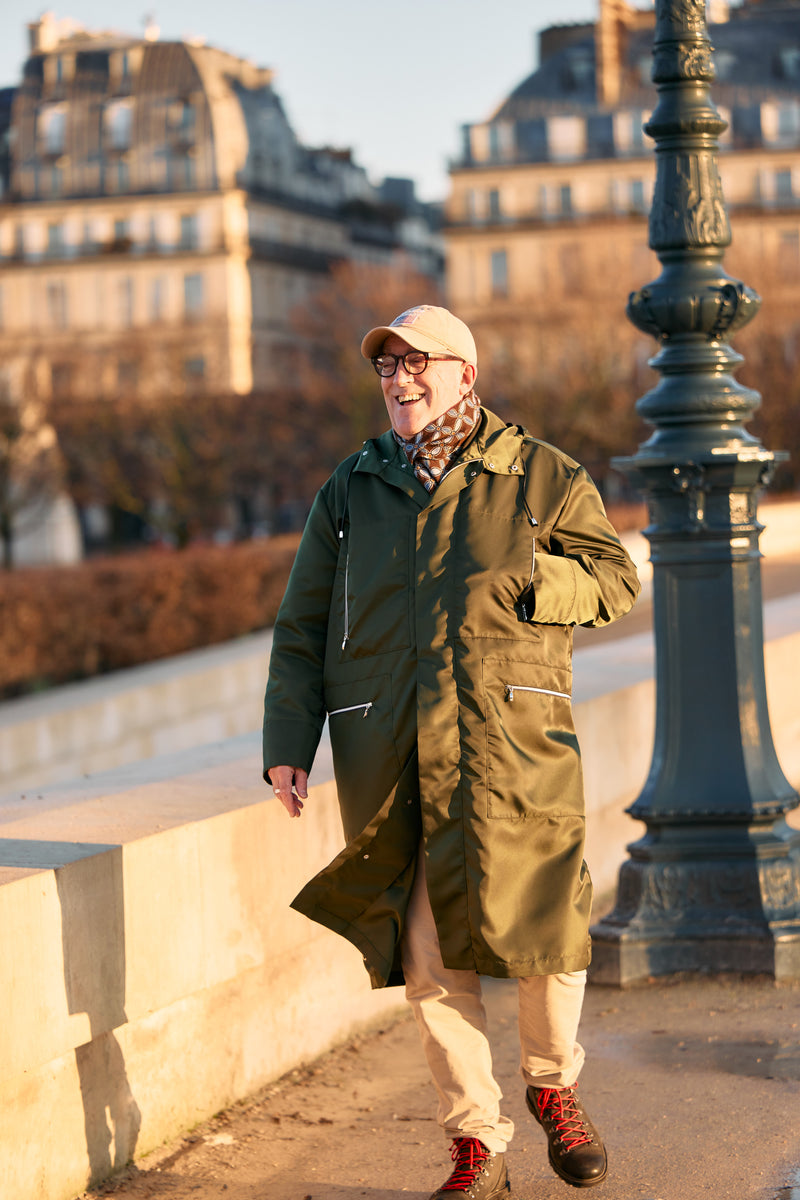 PARKA XAVE en polyamide imperméable coloris kaki