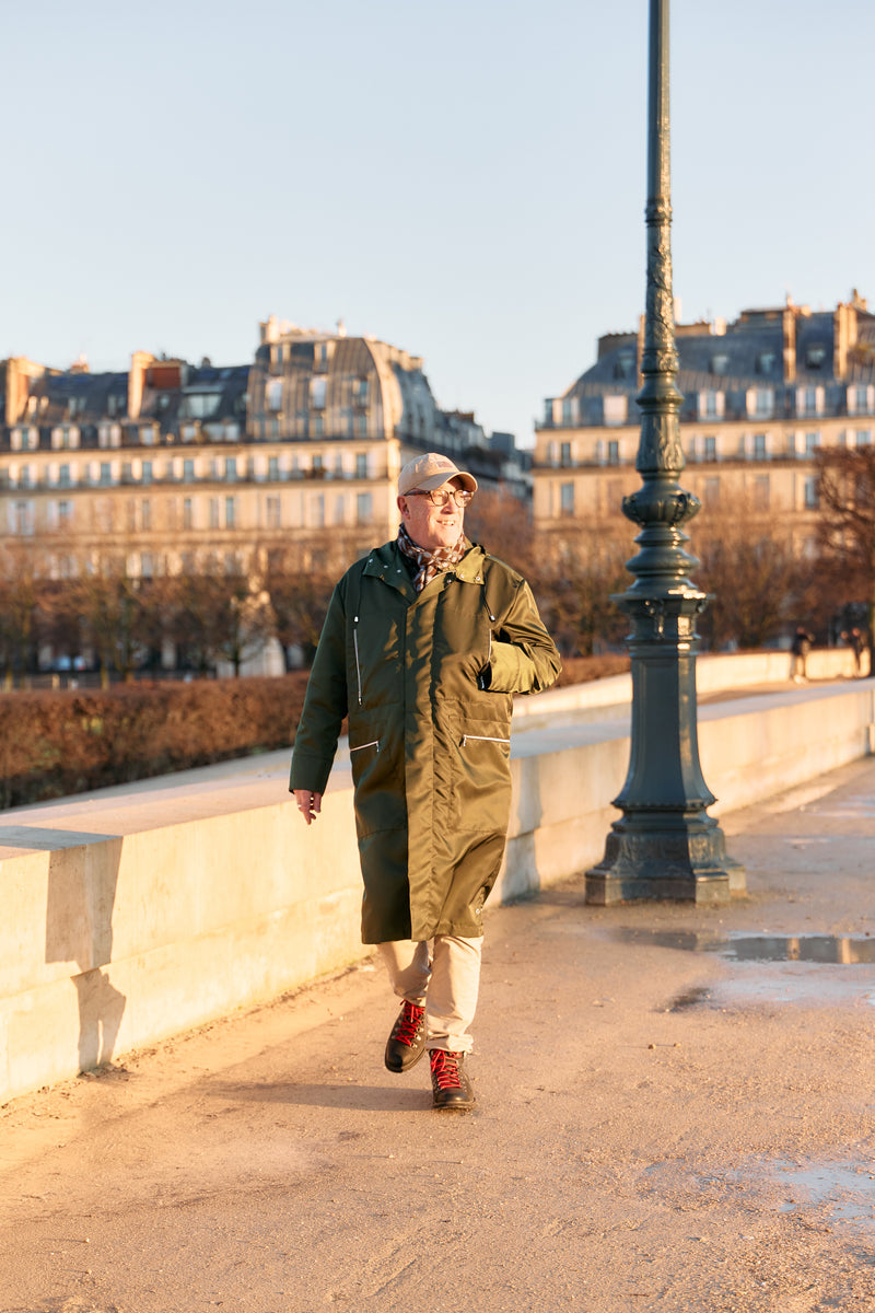 PARKA XAVE en polyamide imperméable coloris kaki