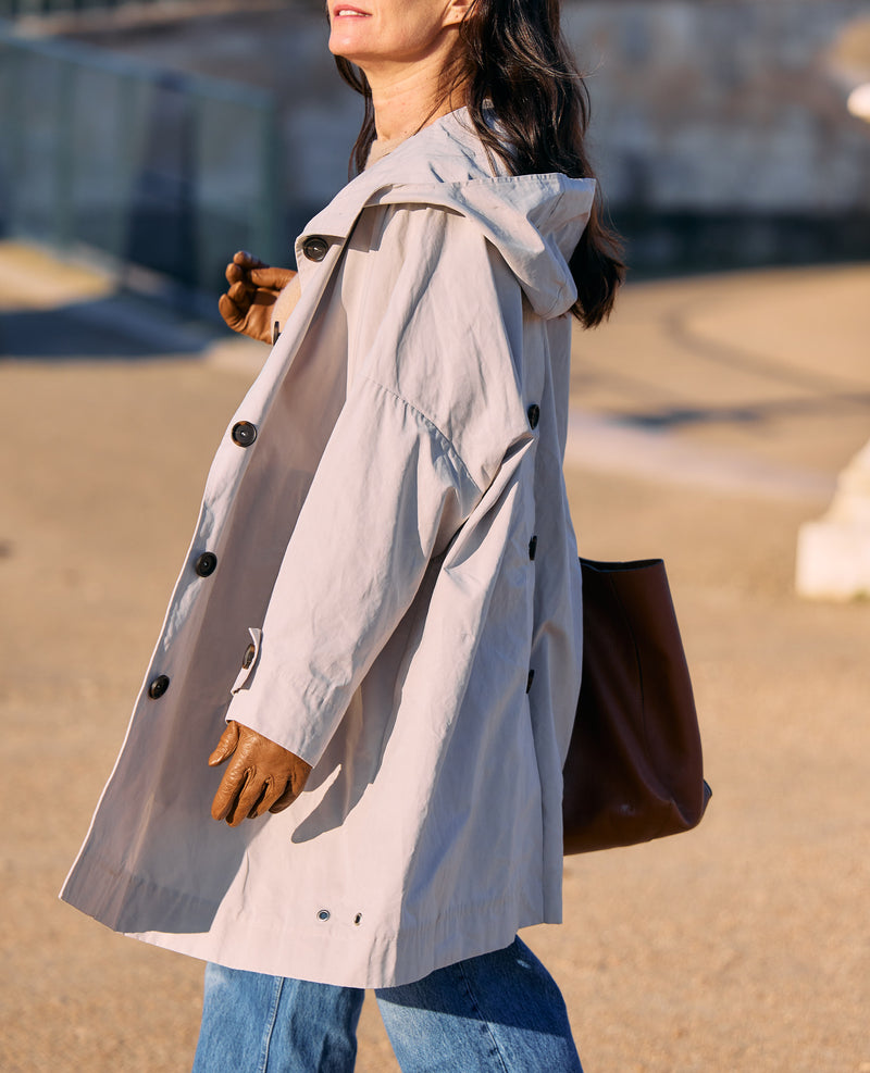 PARKA EVA en coton déperlant coloris craie