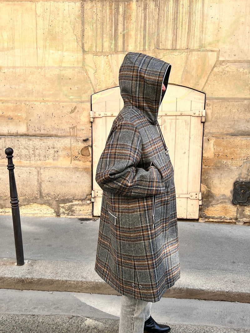 PARKA NINON en lainage brown