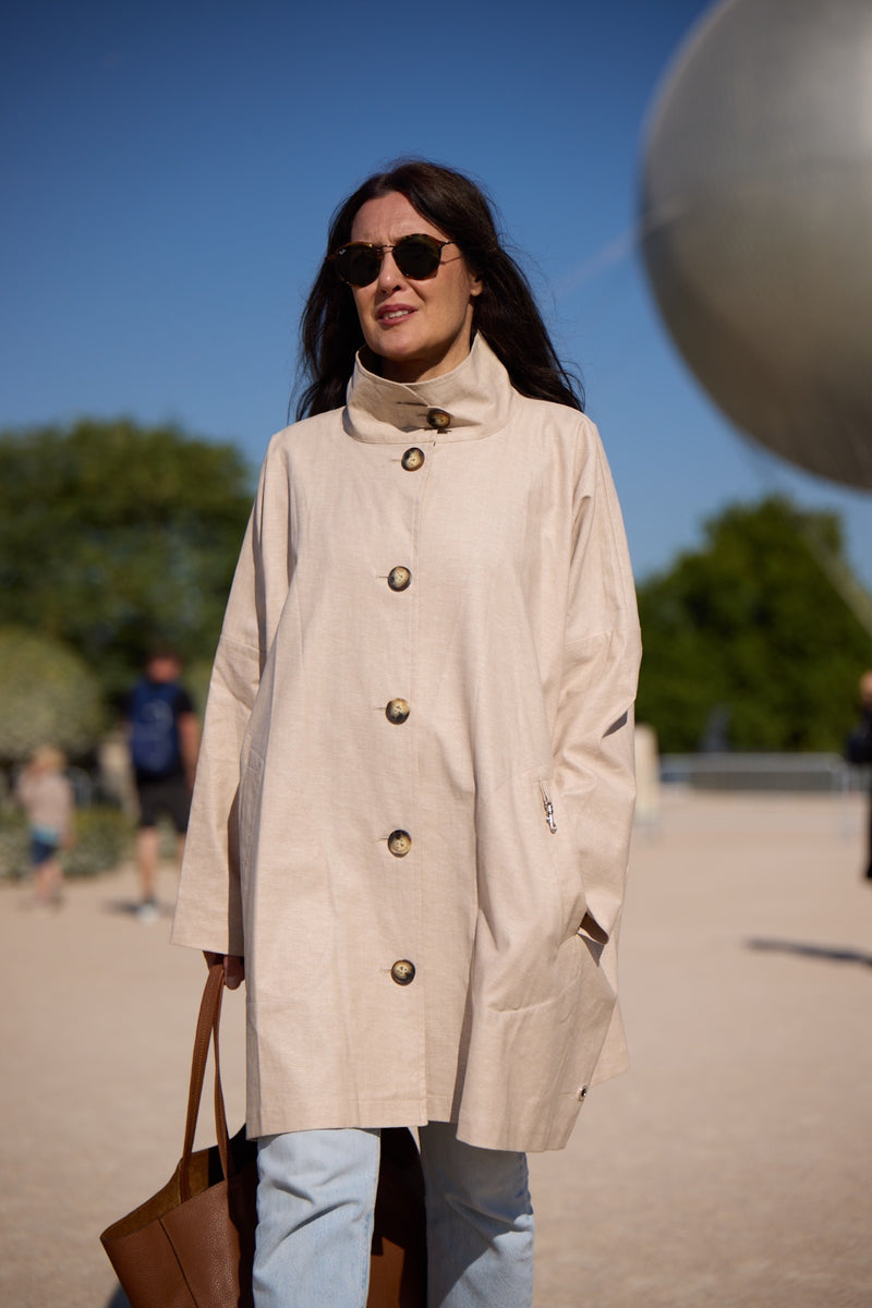 PARKA FILO LIB EN LIN & COTON DÉPERLANTS