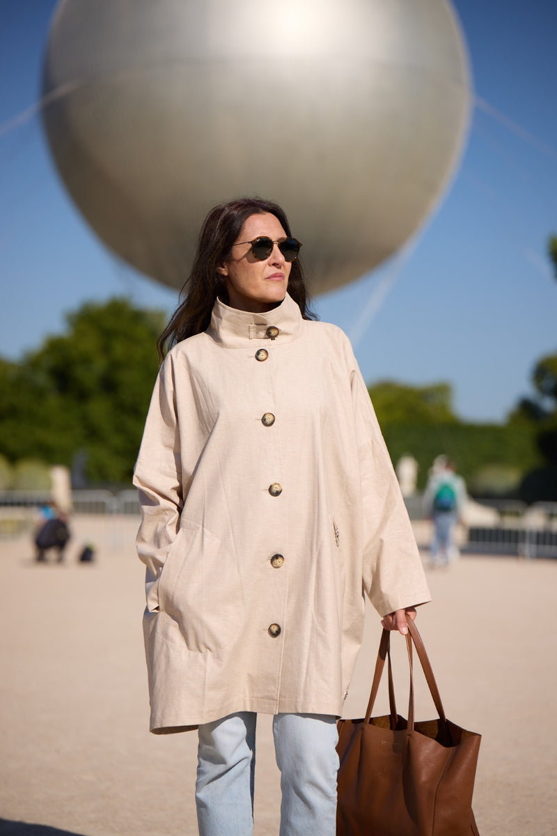 PARKA FILO LIB EN LIN & COTON DÉPERLANTS