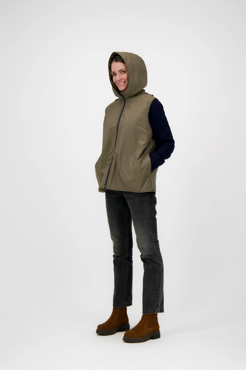 MANTEAU ALMA en laine à carreaux avec doudoune amovible