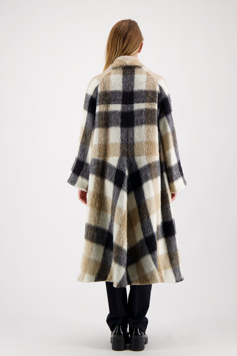 MANTEAU ANAIS en lainage à carreaux