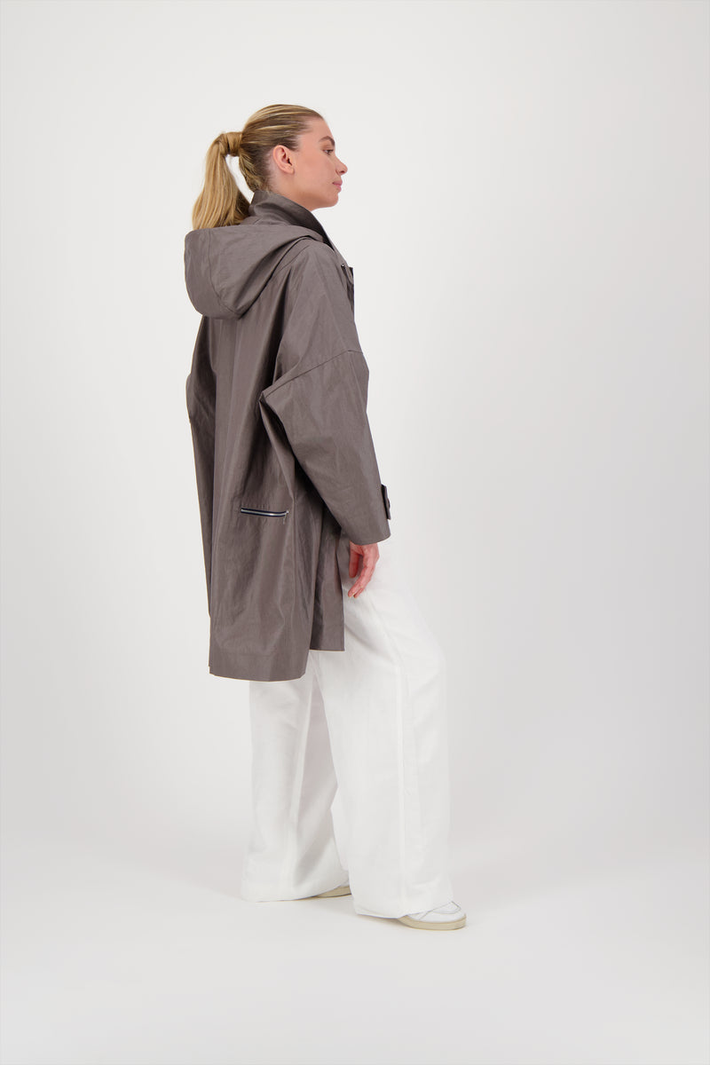 PARKA AVERSE LIB EN COTON & LIN DÉPERLANTS