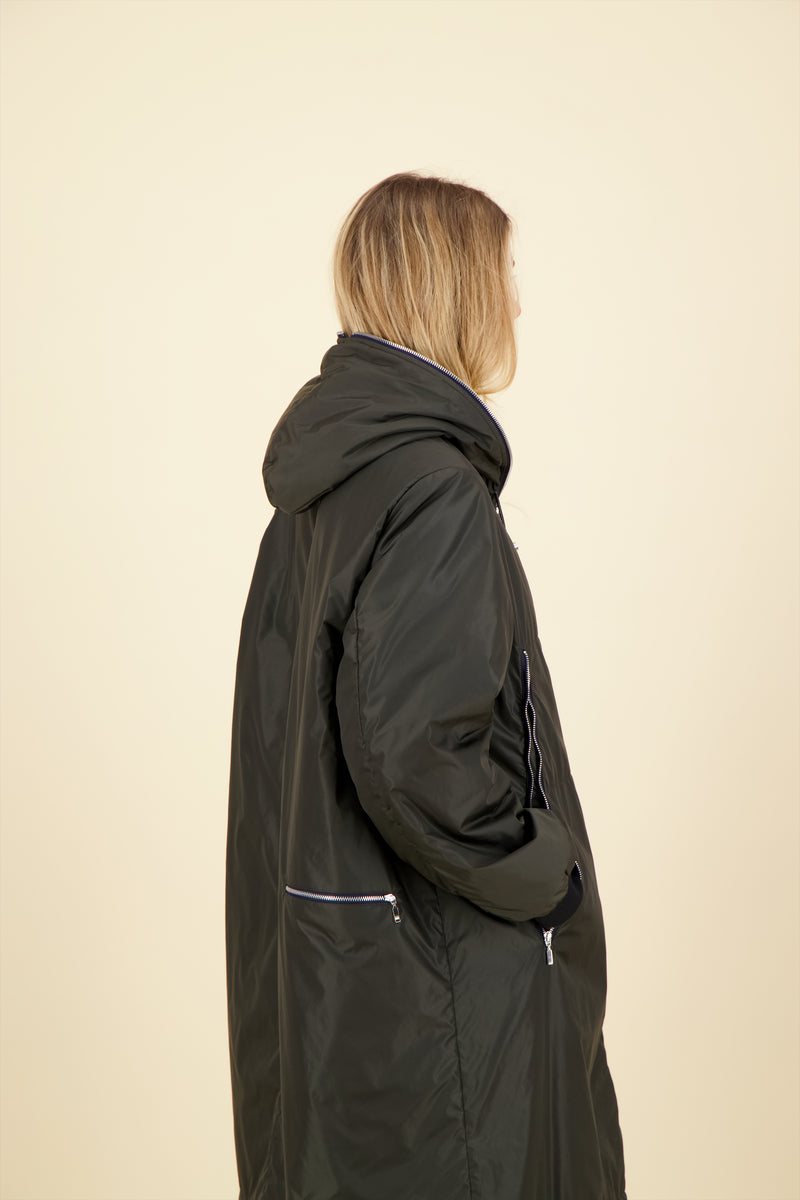 PARKA BARBARA  en polyamide imperméable coloris bronze