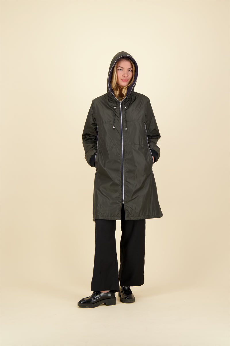 PARKA BARBARA  en polyamide imperméable coloris bronze