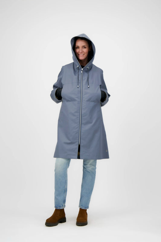 PARKA BROOKLYN COW en coton enduit déperlant avec doublure en lainage amovible