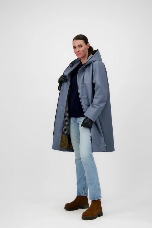 PARKA BROOKLYN COW en coton enduit déperlant avec doublure en lainage amovible