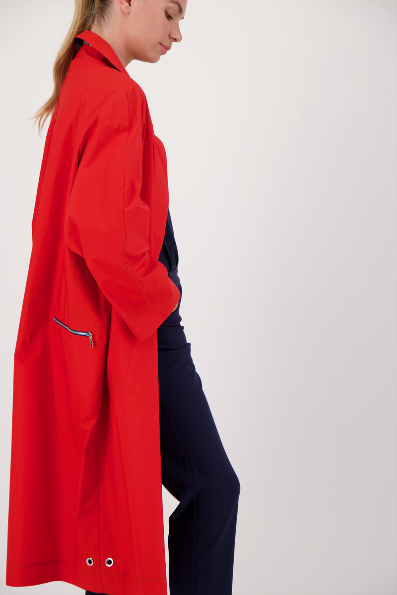 MANTEAU DÉPERLANT CAMILLE EN COTON ORANGE, SABLE