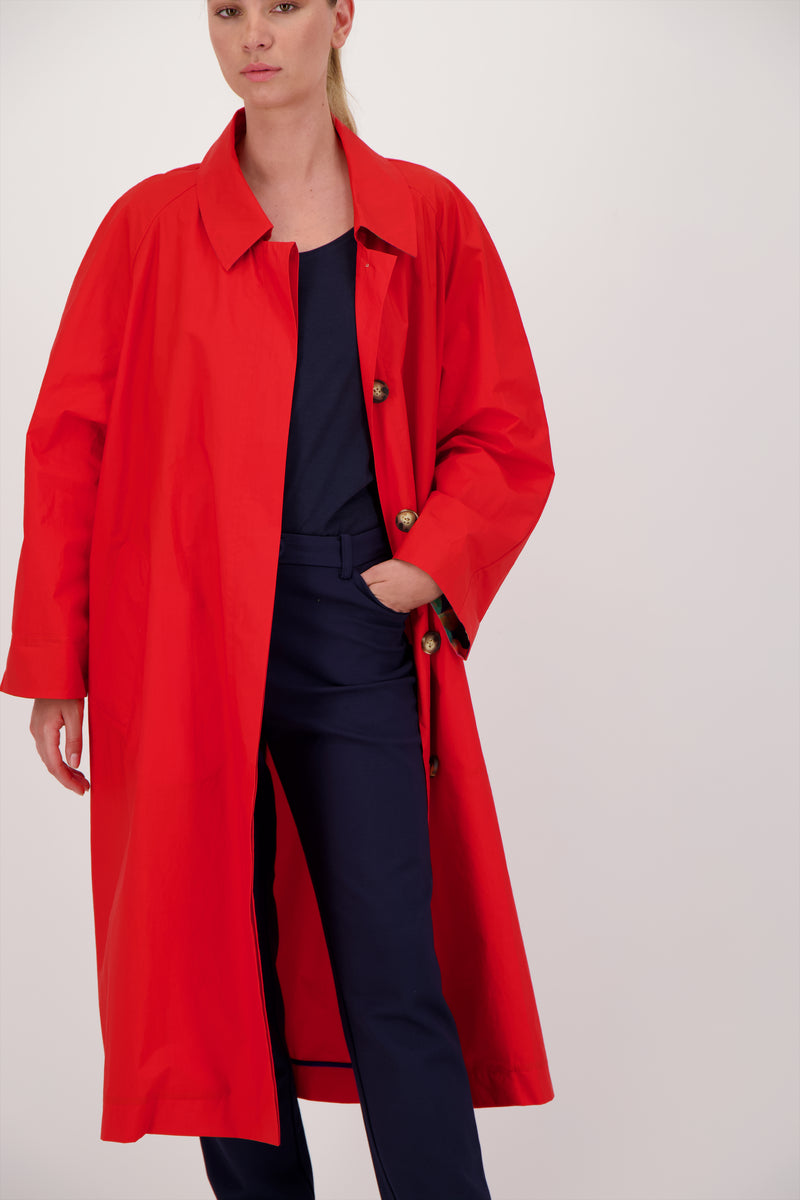 MANTEAU DÉPERLANT CAMILLE EN COTON ORANGE, SABLE