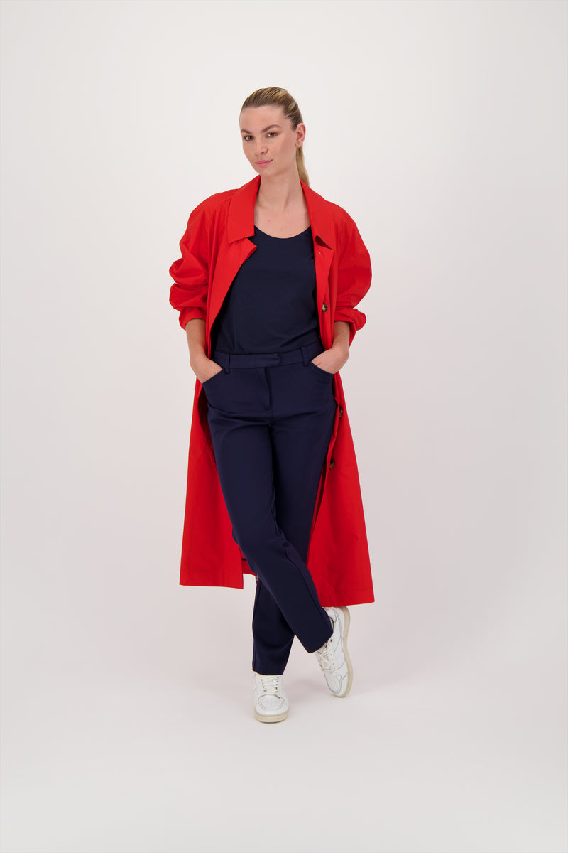 MANTEAU DÉPERLANT CAMILLE EN COTON ORANGE, SABLE