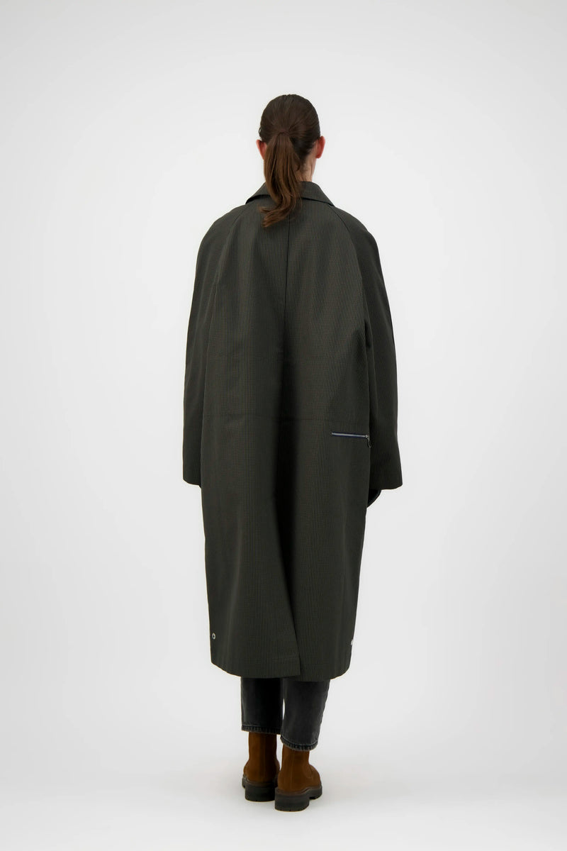 MANTEAU CAMILLE en coton déperlant à carreaux