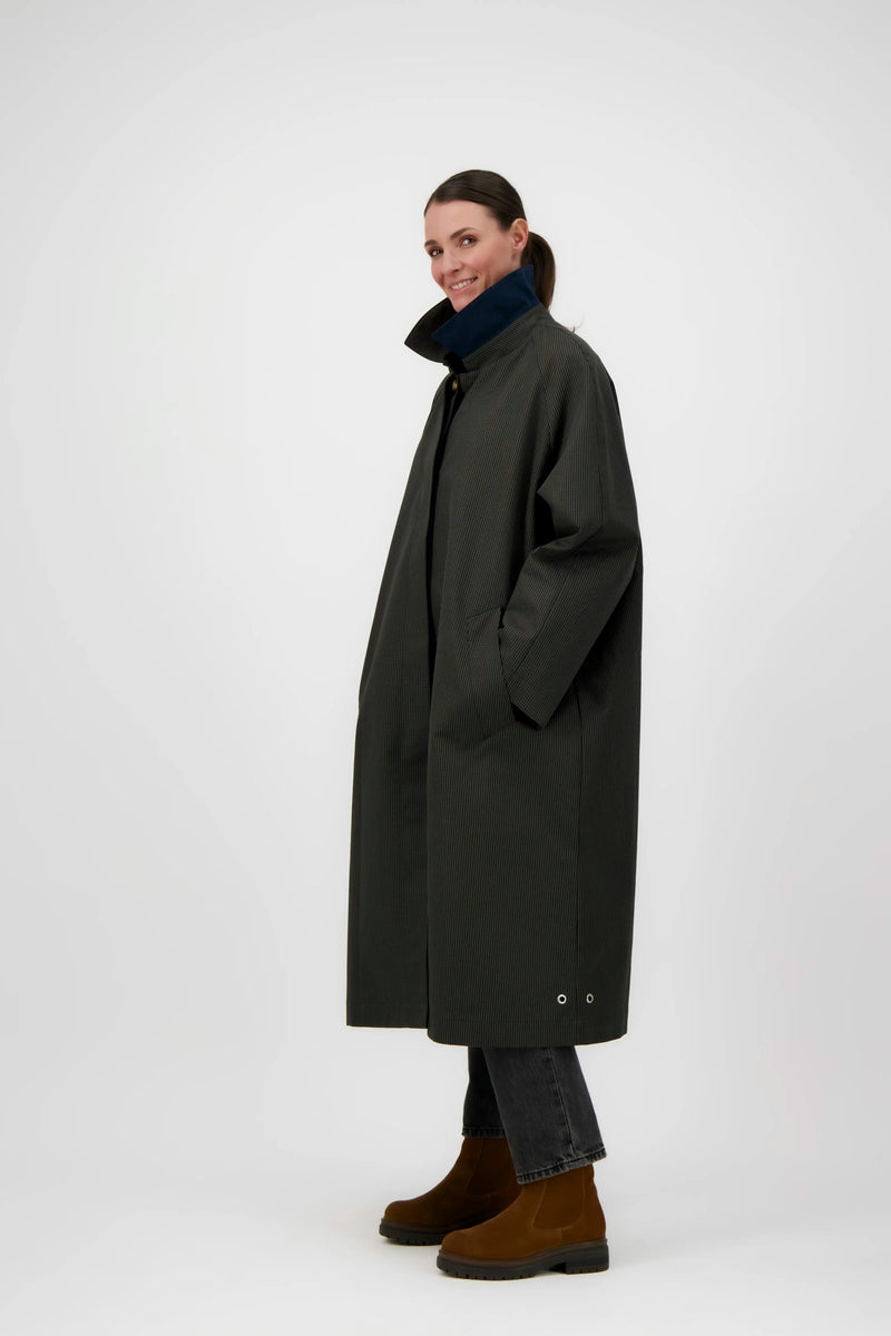 MANTEAU CAMILLE en coton déperlant à carreaux