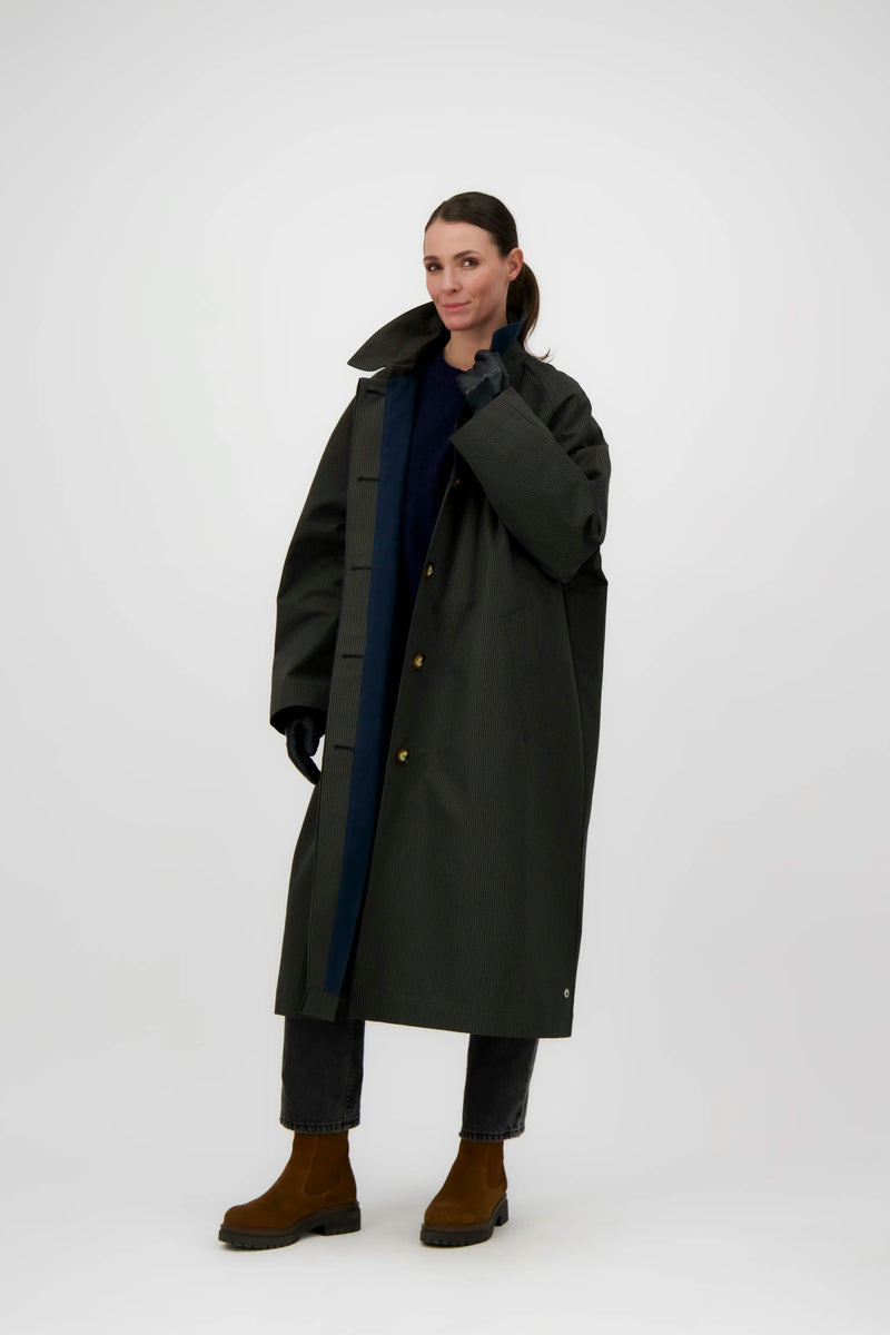 MANTEAU CAMILLE en coton déperlant à carreaux