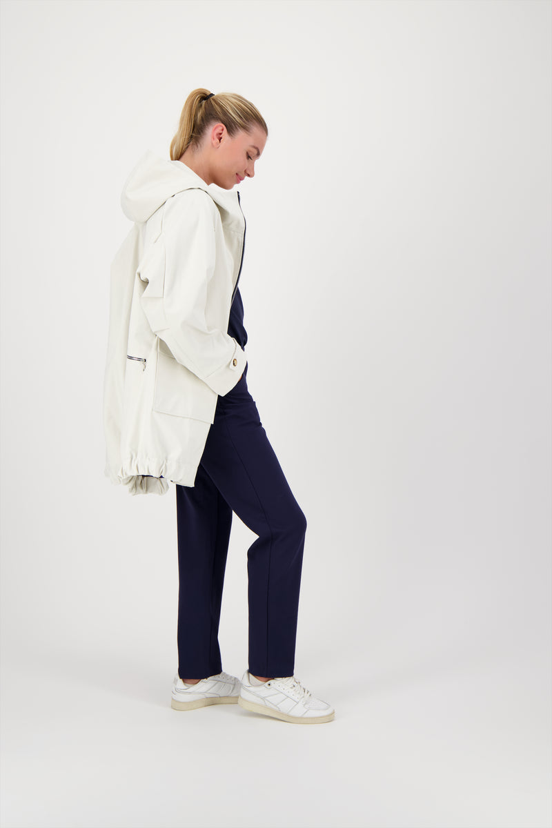 PARKA IMPERMÉABLE CAPRI EN COTON GOMMÉ CIMENT