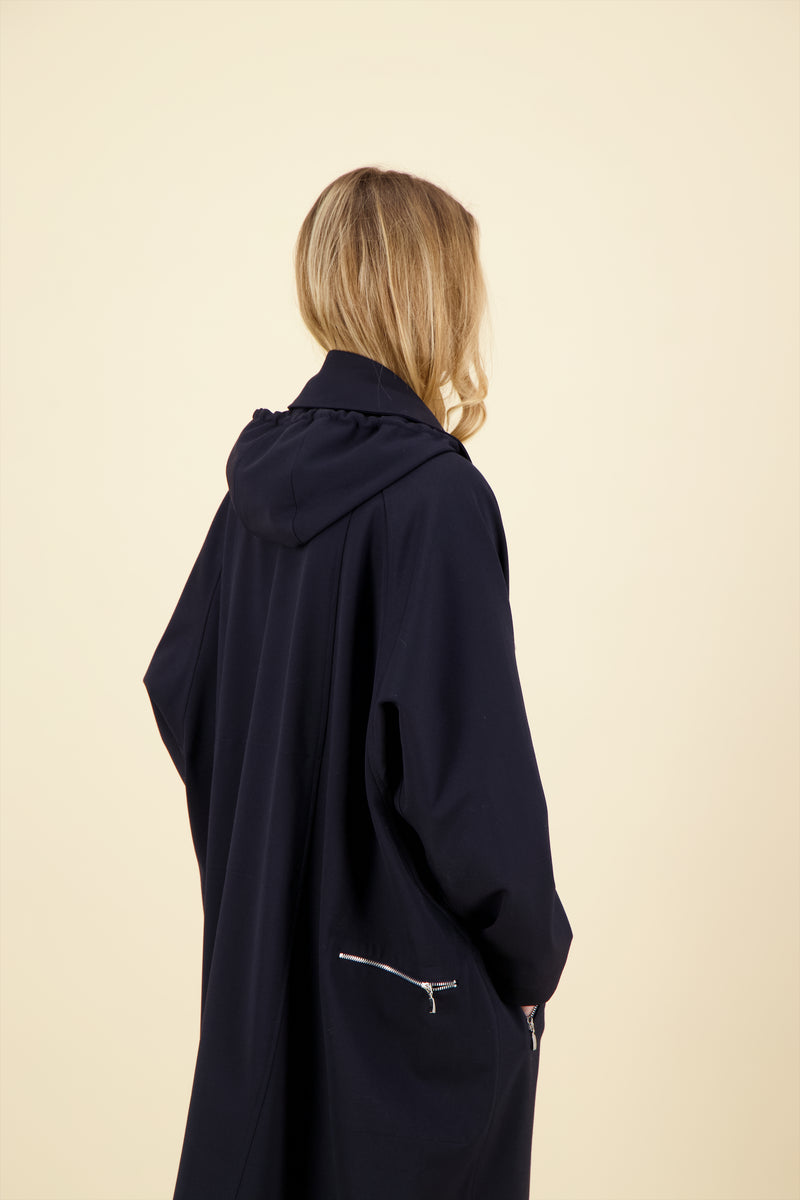 PARKA CHLOE en gabardine de laine déperlante disponible en coloris blueblack