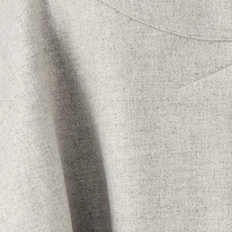 MANTEAU AVERSE en lainage coloris gris chiné