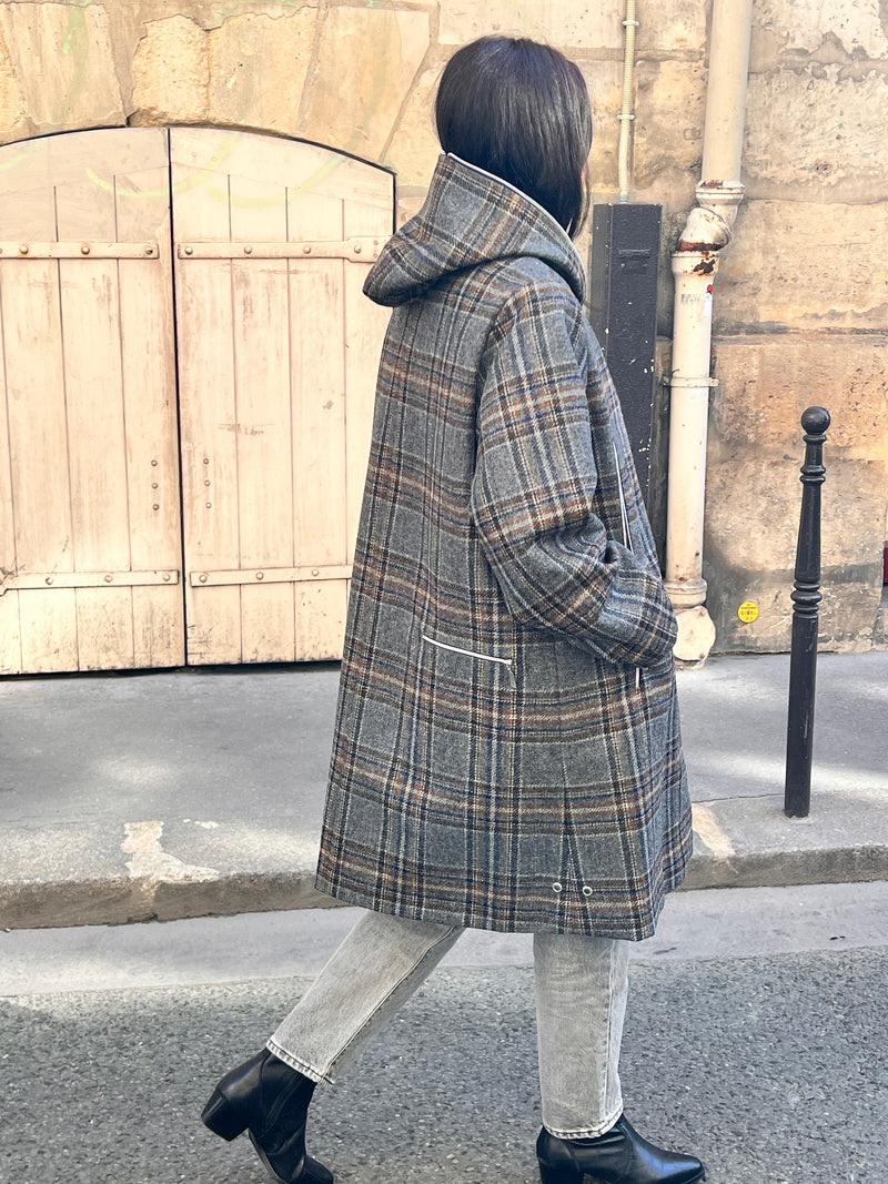 PARKA NINON en lainage brown