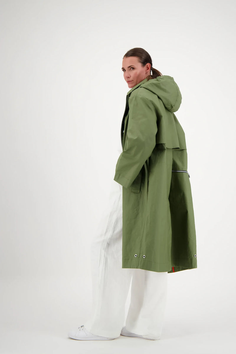 PARKA EMMA EN COTON DÉPERLANT OLIVE