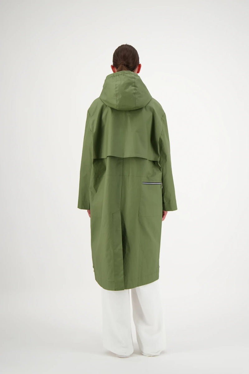 PARKA EMMA EN COTON DÉPERLANT OLIVE