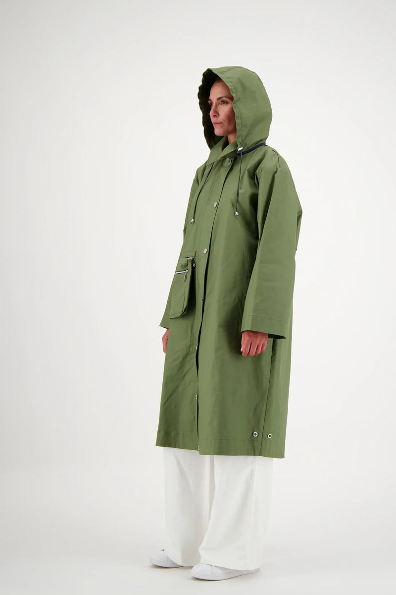 PARKA EMMA EN COTON DÉPERLANT OLIVE