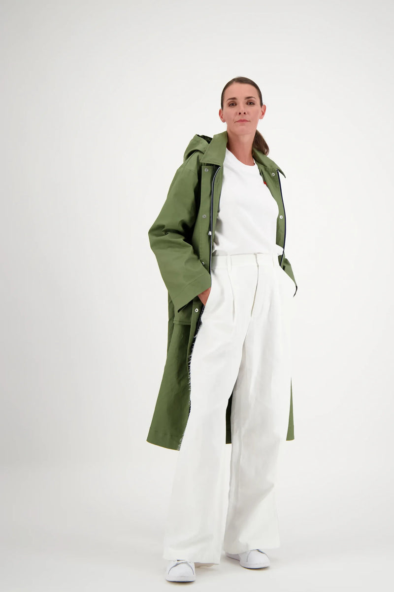 PARKA EMMA EN COTON DÉPERLANT OLIVE