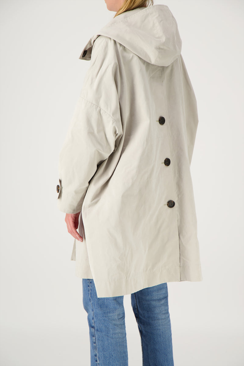 PARKA EVA en coton déperlant coloris craie