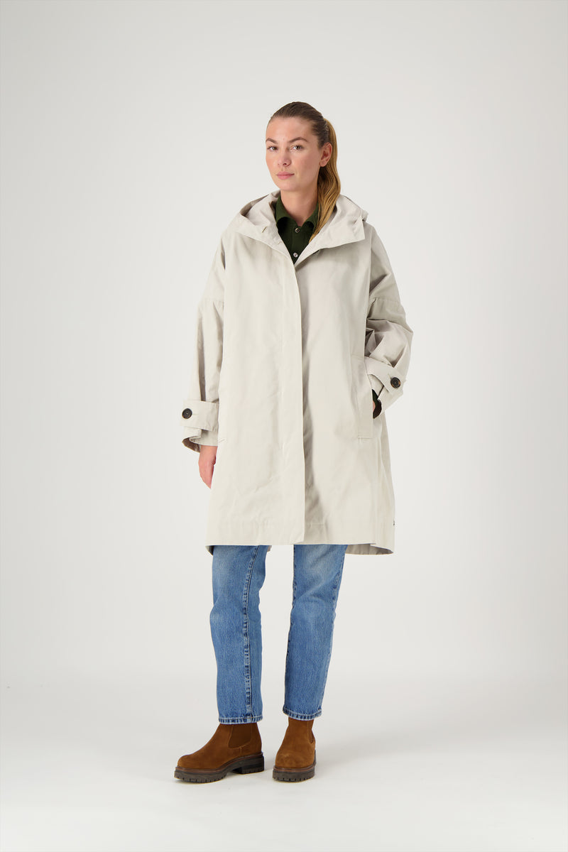 PARKA EVA en coton déperlant coloris craie