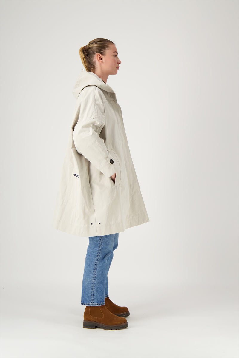 PARKA EVA en coton déperlant coloris craie