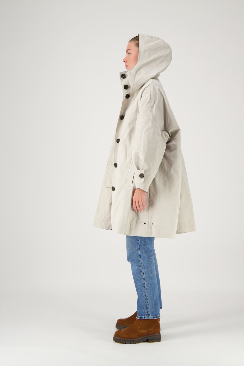 PARKA EVA en coton déperlant coloris craie