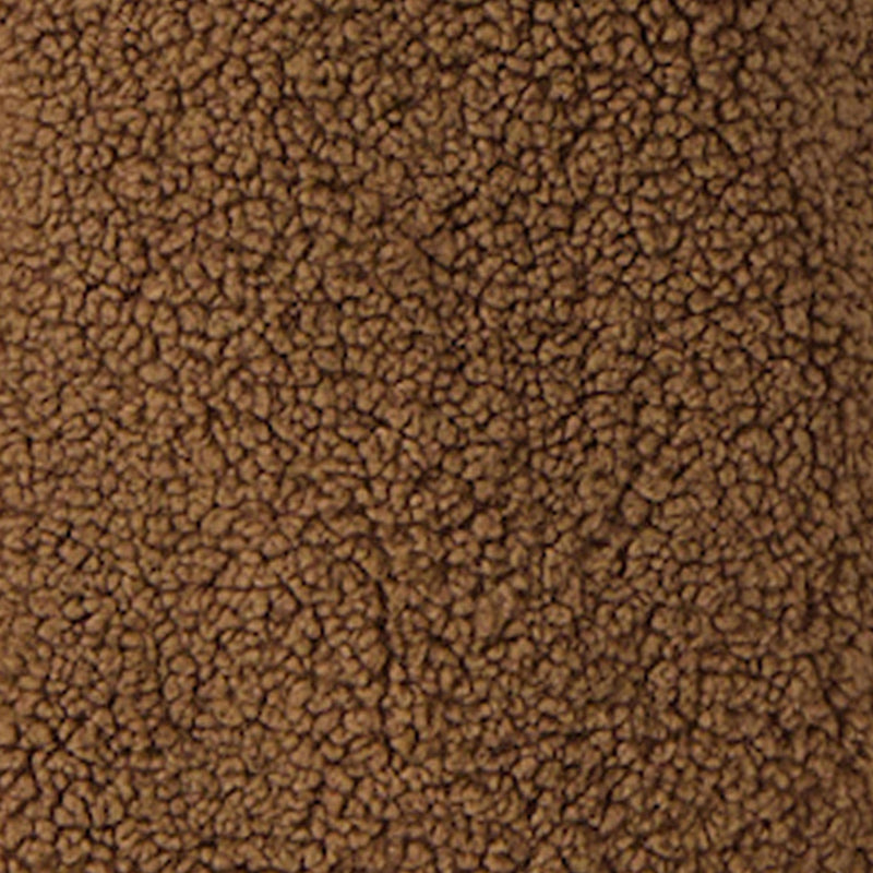 GILET REVERSIBLE COR EN COTON DÉPERLANT ET FAUSSE FOURRURE BOUCLETTES COLORIS MARRON