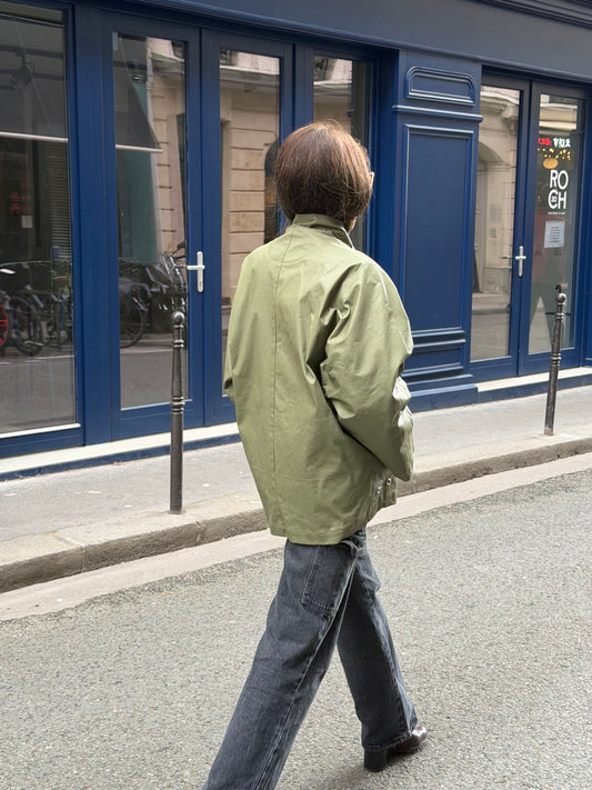 BLOUSON SACHA EN COTON DÉPERLANT OLIVE