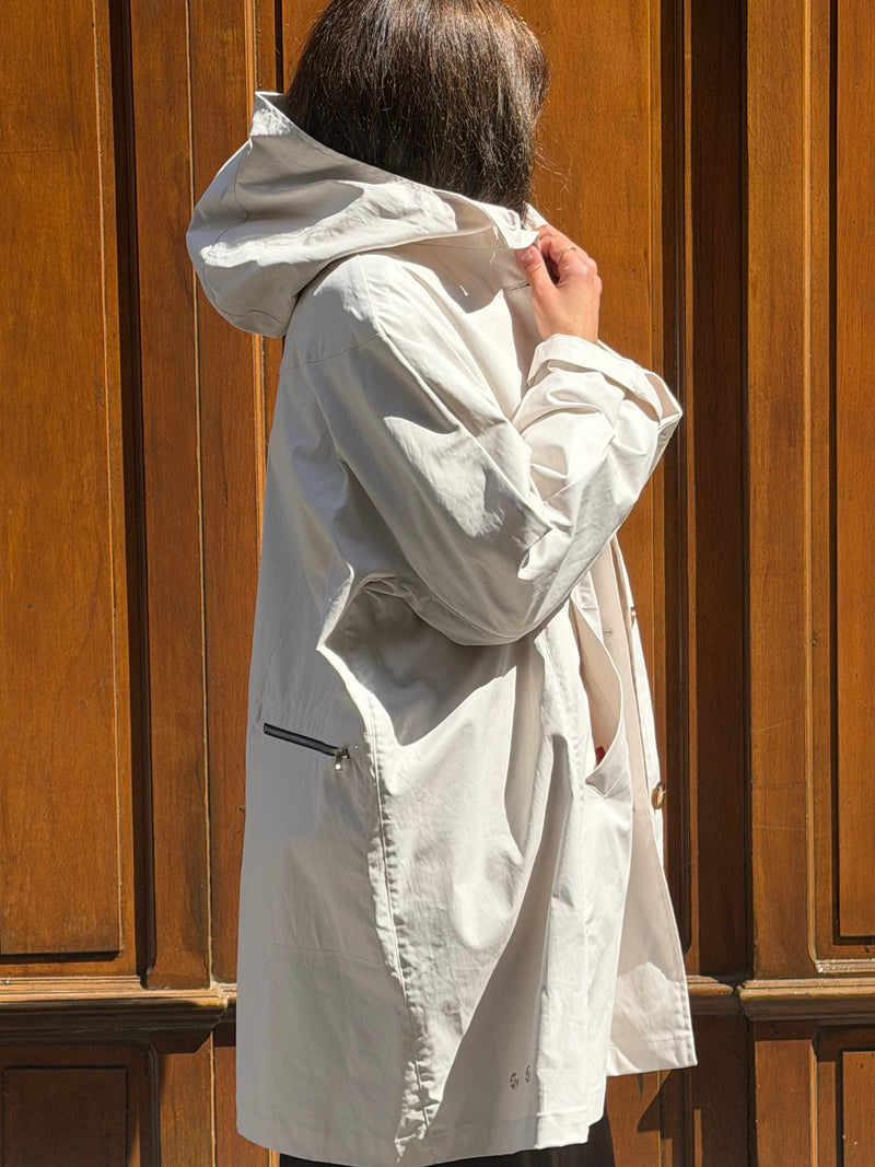 PARKA VALOU EN COTON DÉPERLANT CRÈME