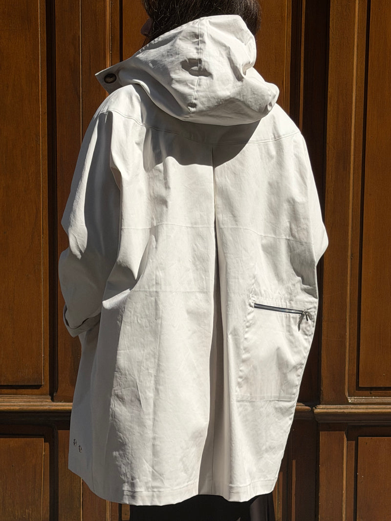 PARKA VALOU EN COTON DÉPERLANT CRÈME