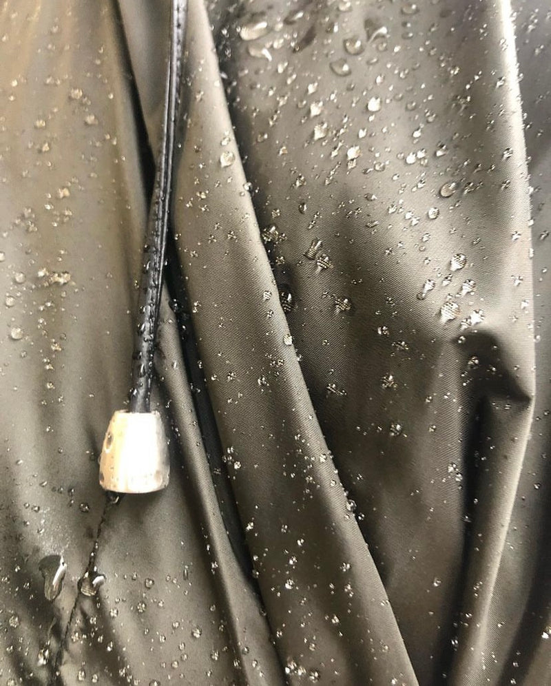 PARKA BARBARA OUATINEE en polyamide imperméable, coloris kaki