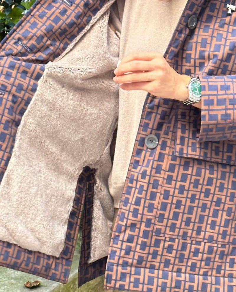 PARKA INAYA en coton imperméable avec imprimé exclusif et doublure en fausse fourrure