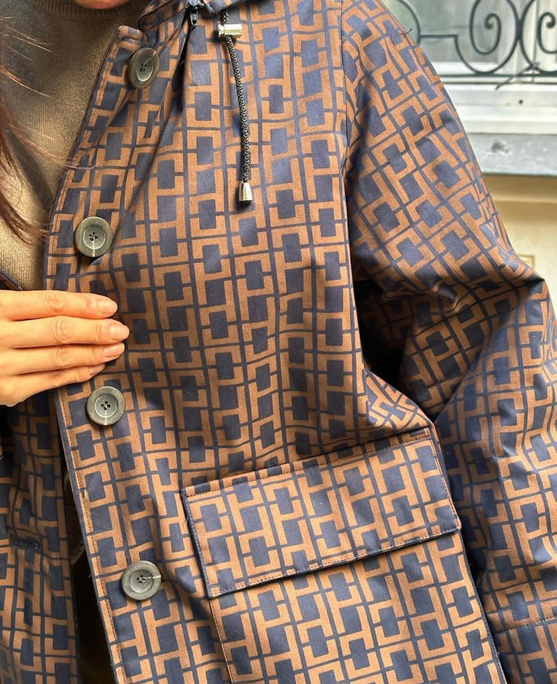 PARKA INAYA en coton imperméable avec imprimé exclusif et doublure en fausse fourrure