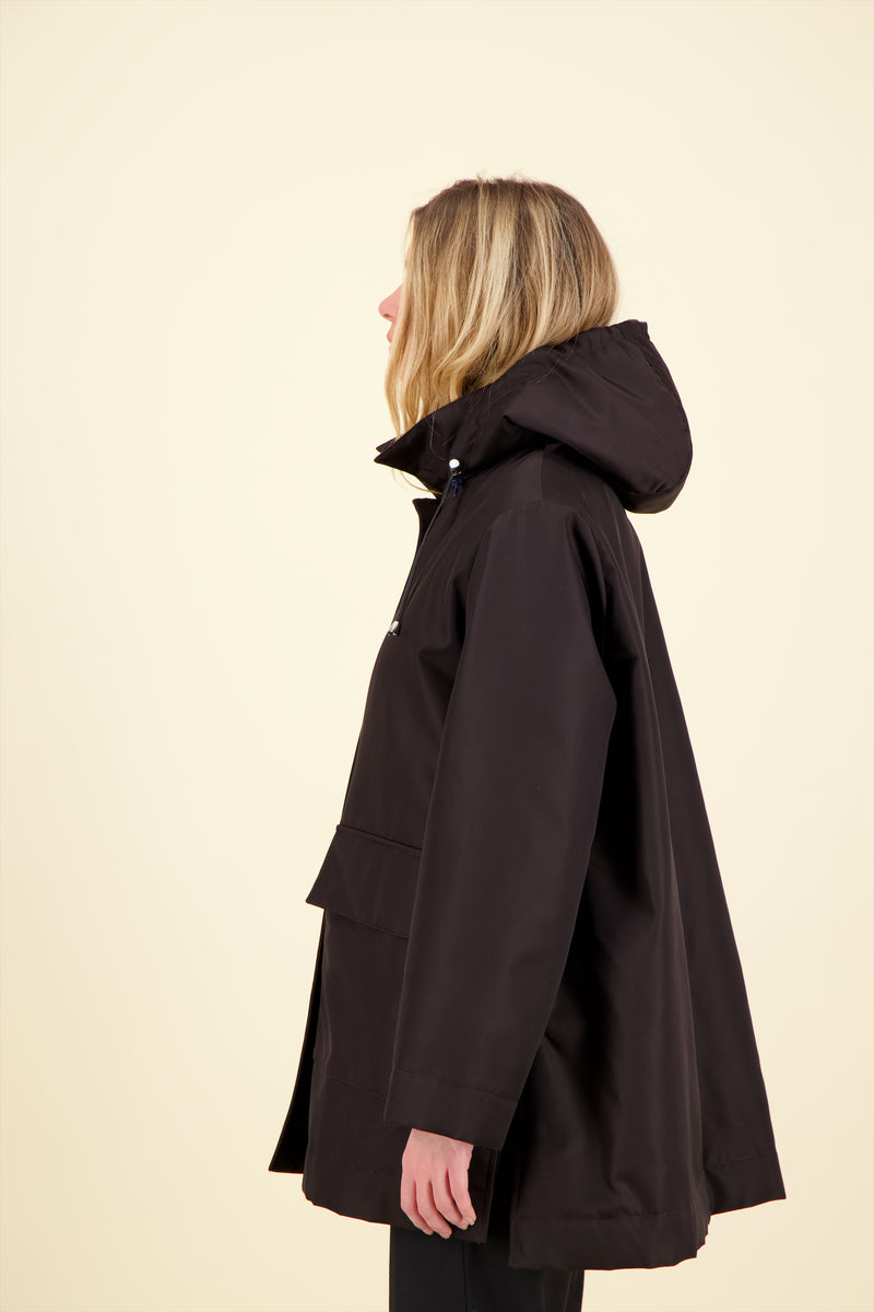 PARKA INAYA en polyamide avec doublure en fausse fourrure coloris café