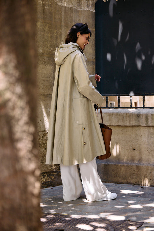 PARKA JOAN EN LIN DÉPERLANT SABLE
