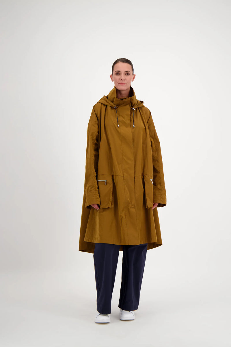 PARKA KARINE EN COTON DÉPERLANT TABAC