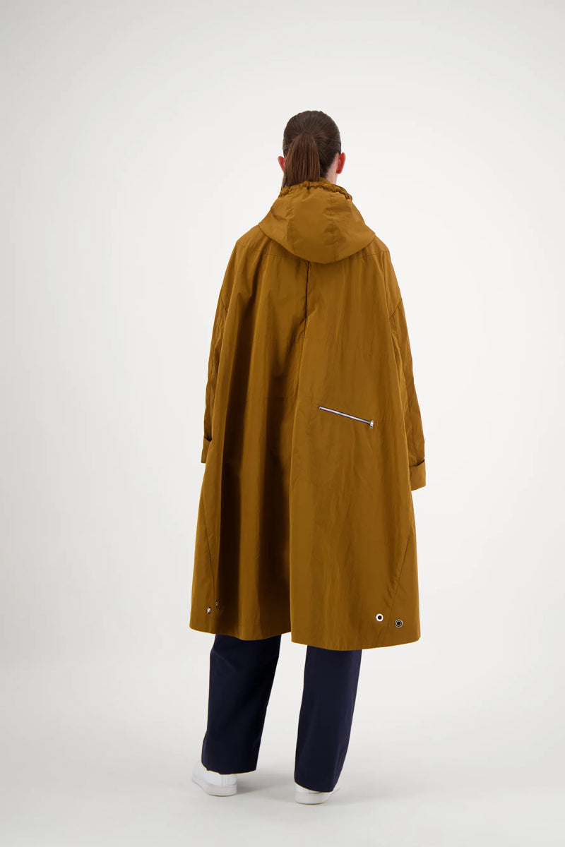 PARKA KARINE EN COTON DÉPERLANT TABAC