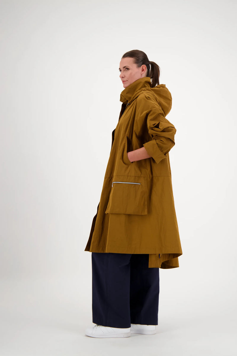 PARKA KARINE EN COTON DÉPERLANT TABAC