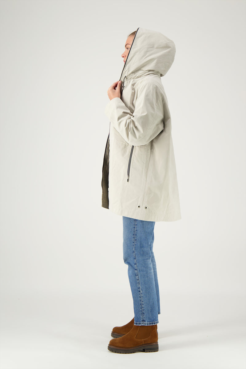 PARKA KENYA en coton déperlant coloris craie