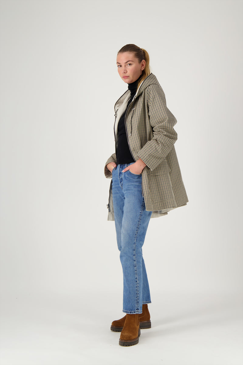 PARKA KENYA en coton déperlant coloris craie