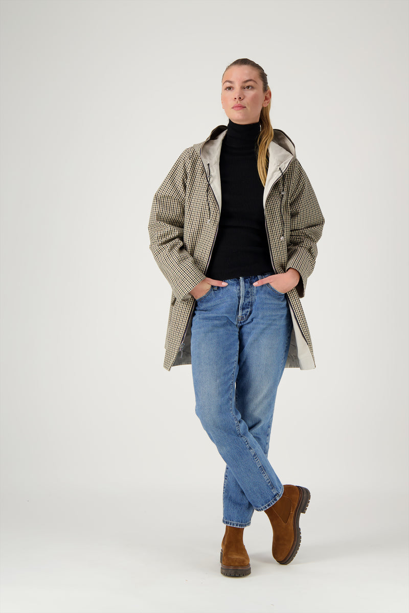 PARKA KENYA en coton déperlant coloris craie